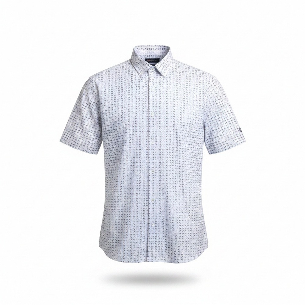 Puma Volition America Red Blue Stars Short Sleeve Button-Up Shirt L New With Tag